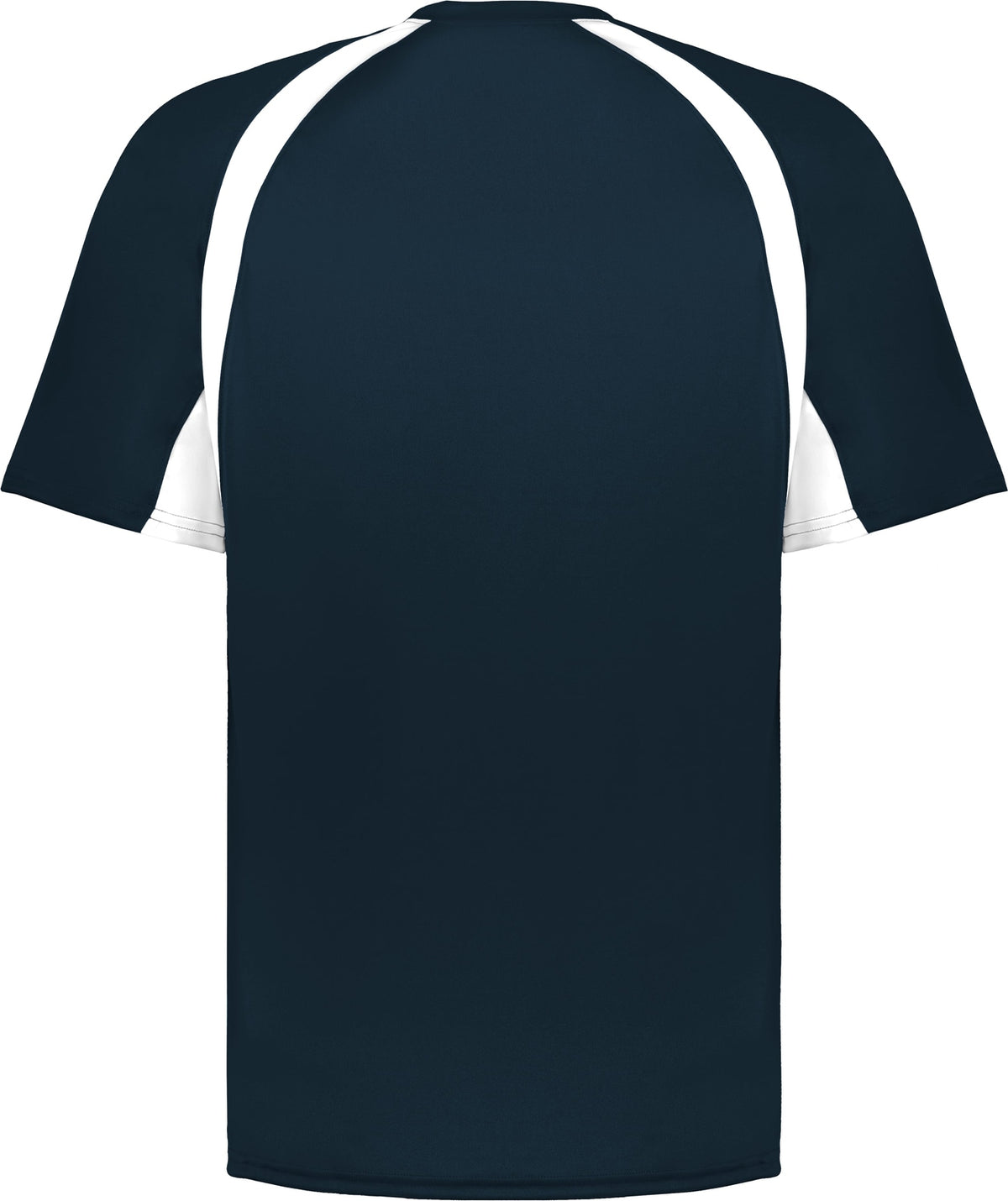 Rear View of BA NAVY/WHITE YOUTH HOOK TEE