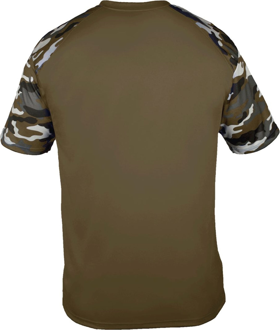 Rear View of BA OD GREEN/OD GREEN CAMO YOUTH CAMO SPORT TEE