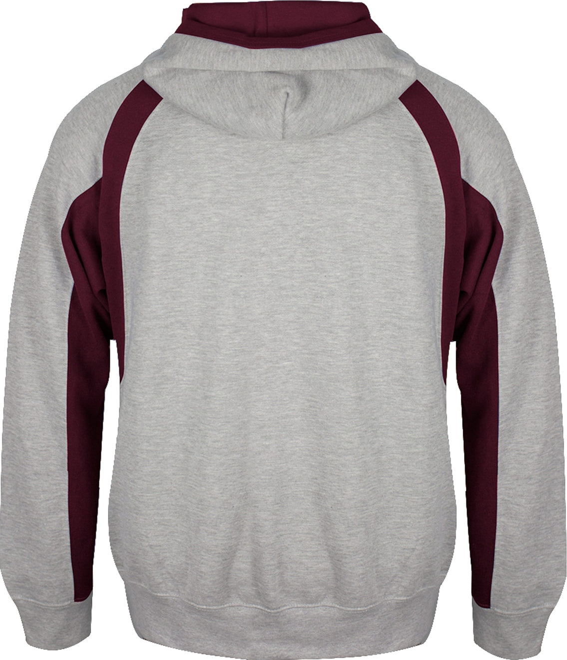 Rear View of BA OXFORD/MAROON HOOK HOOD