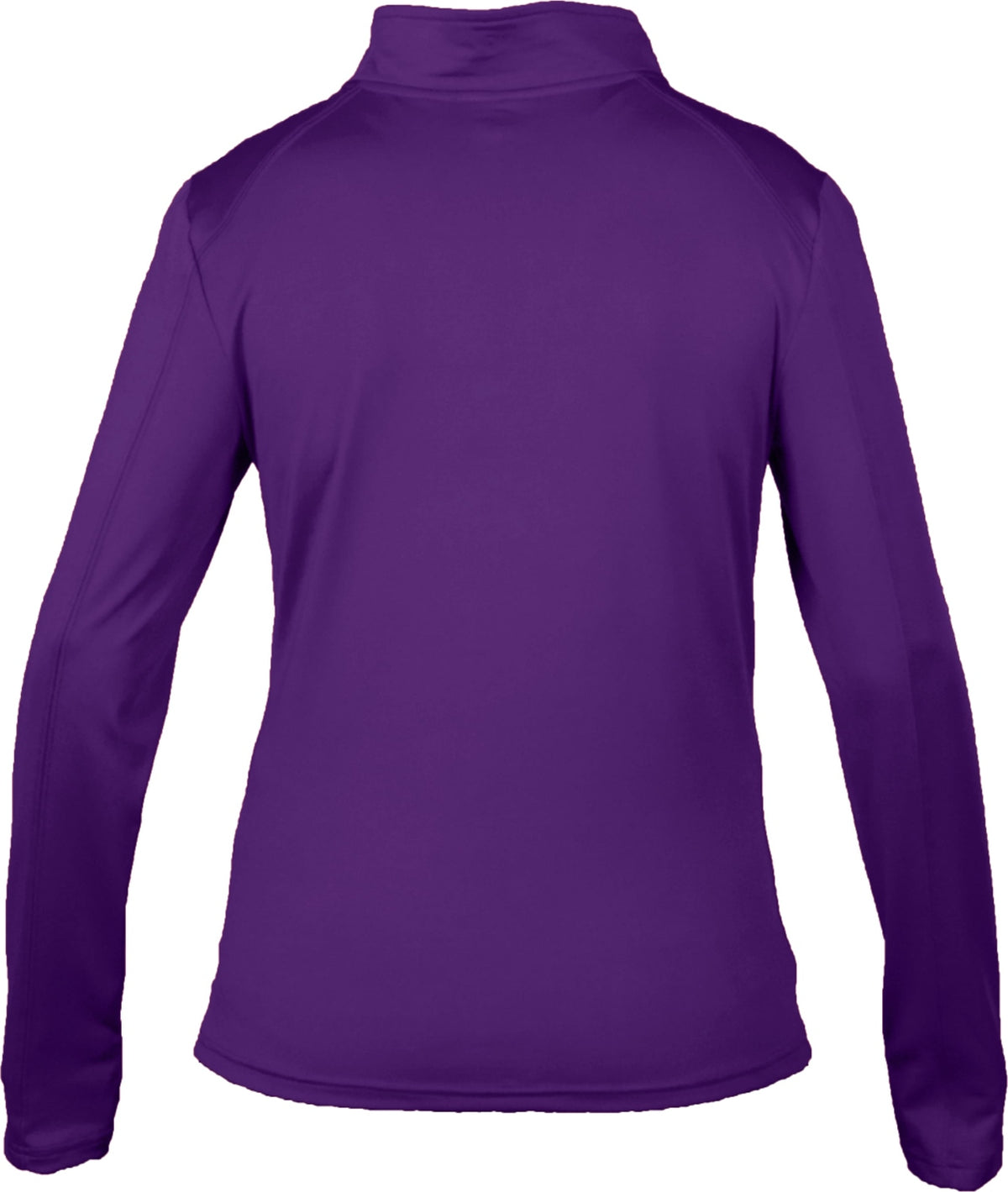 Rear View of BA PURPLE 1/4 ZIP LADIES' LIGHTWEIGHT PU