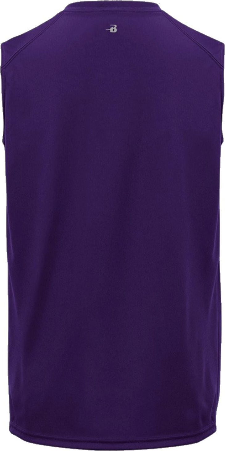 Rear View of BA PURPLE B-CORE SLEEVELESS TEE