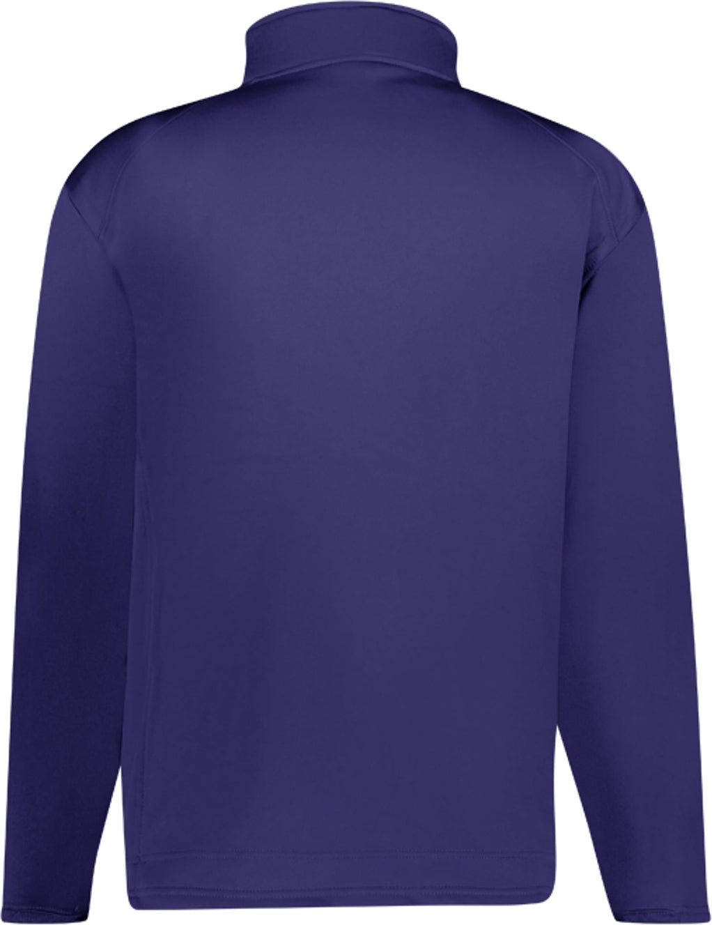 Rear View of BA PURPLE PERFORMANCE FLEECE 1/4 ZIP PUL