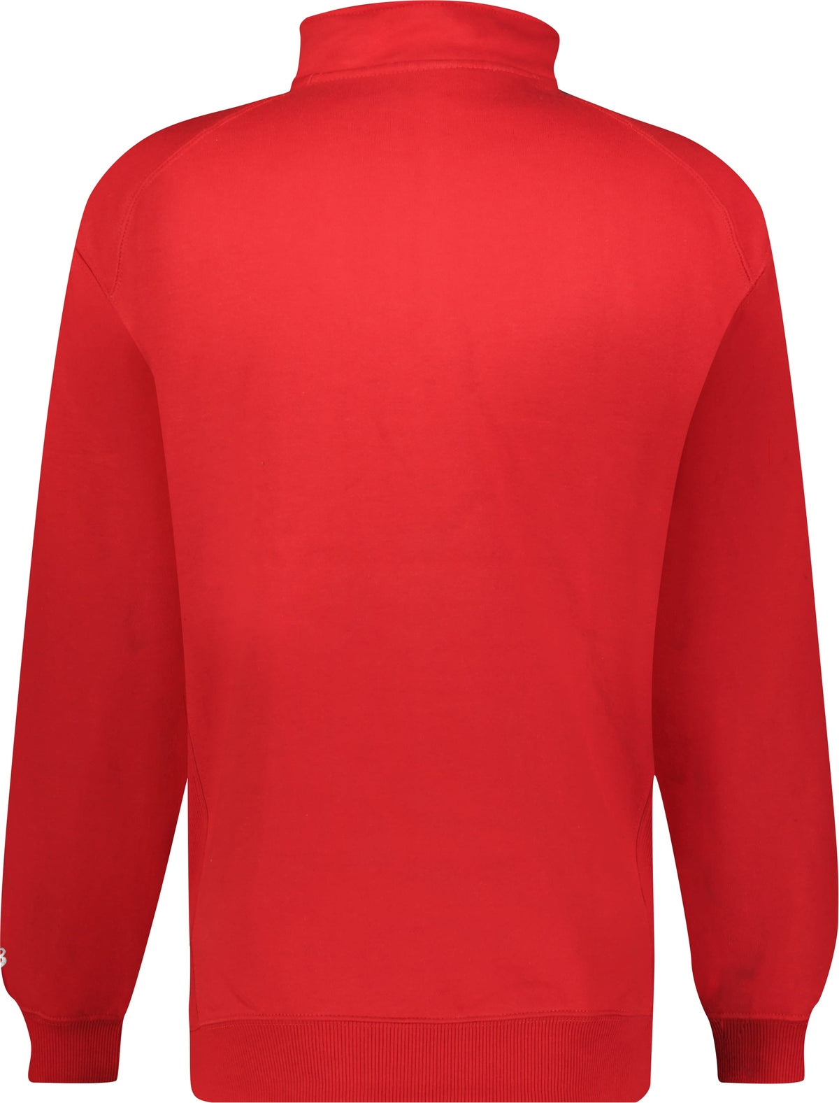 Rear View of BA RED 1/4 ZIP FLEECE PULLOVER
