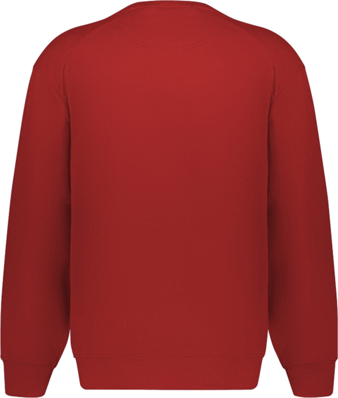 Rear View of BA RED ATHLETIC FLEECE POCKET CREW