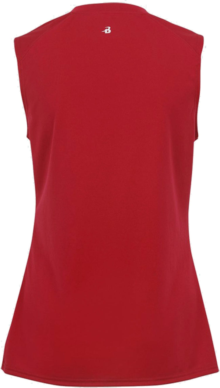 Rear View of BA RED LADIES B-CORE SLEEVELESS TANK