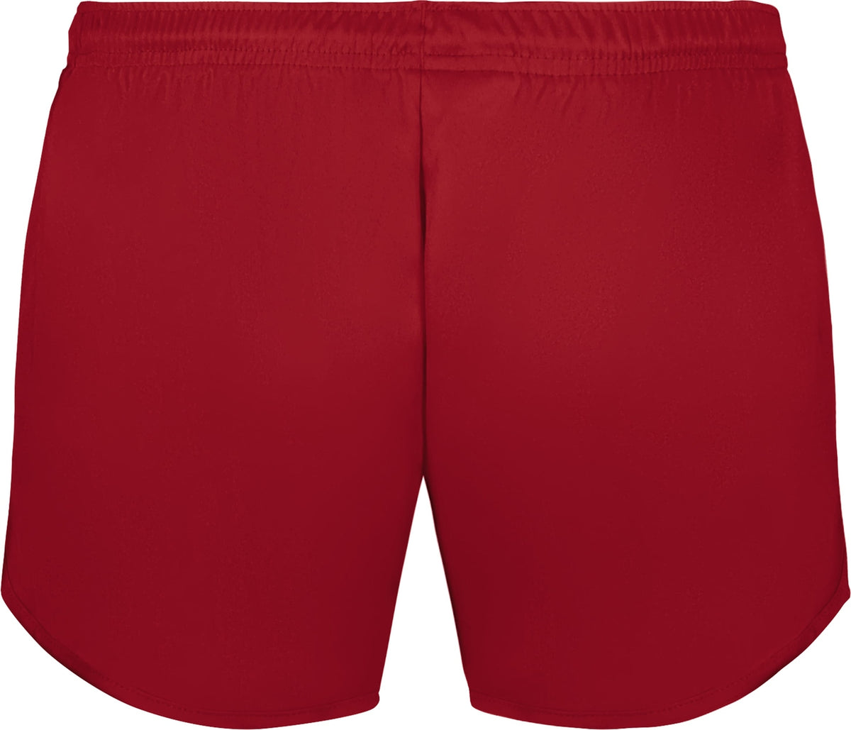 Rear View of BA RED LADIES B-CORE TRACK SHORT