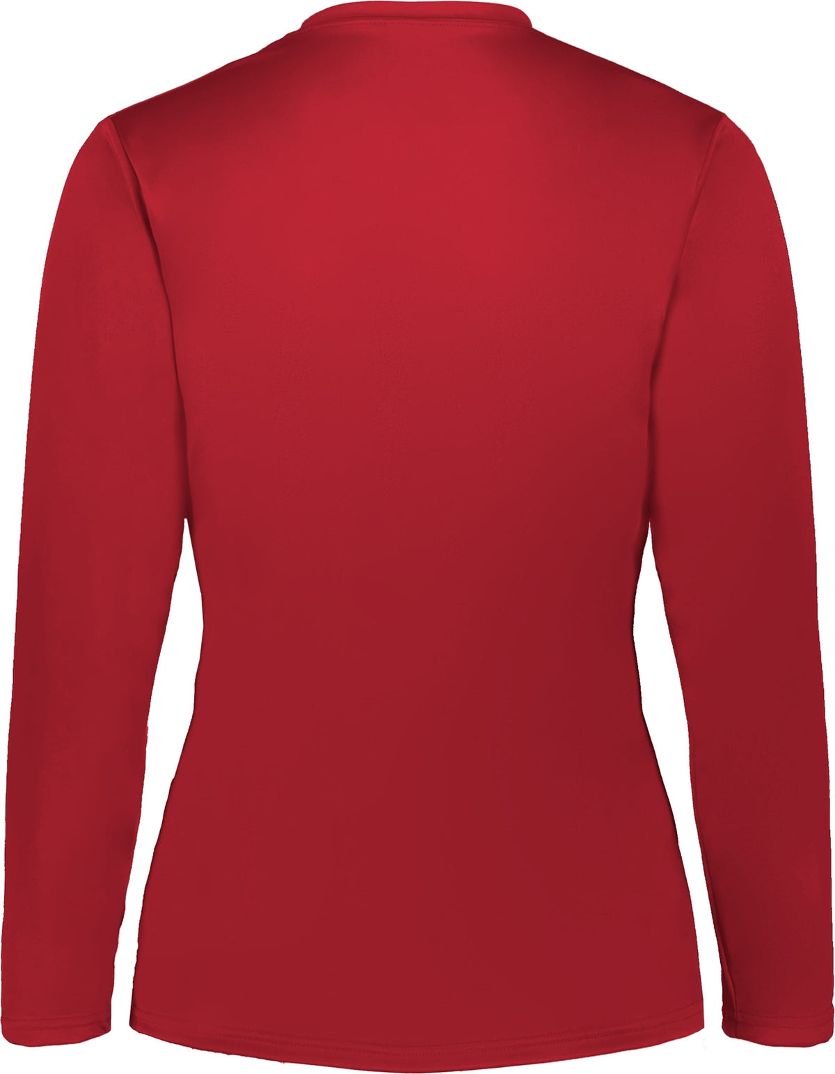 Rear View of BA RED LADIES C2 L/S TEE
