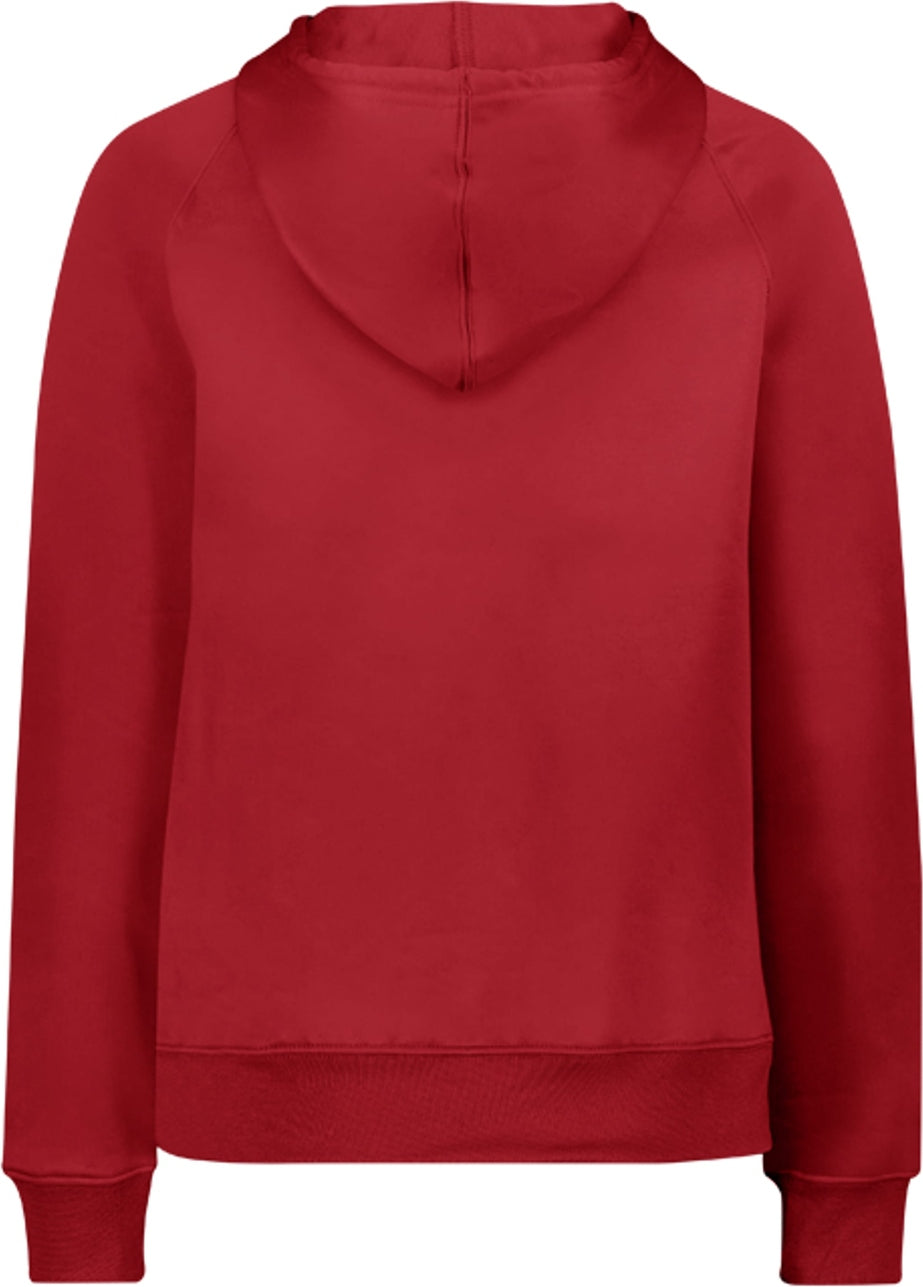 Rear View of BA RED LADIES PERFORMANCE FLECE HOODI