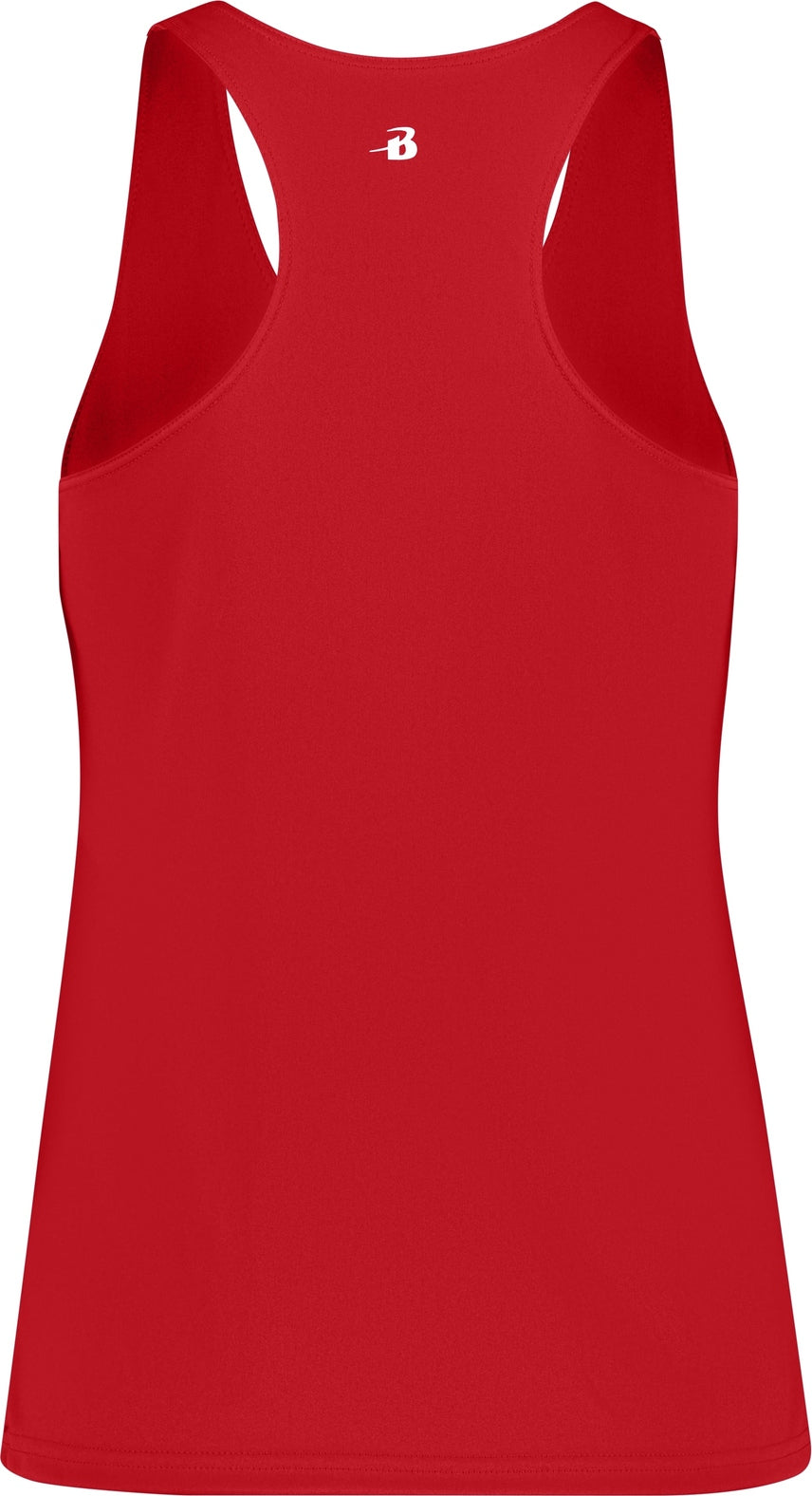 Rear View of BA RED LADIES' RACERBACK TANK