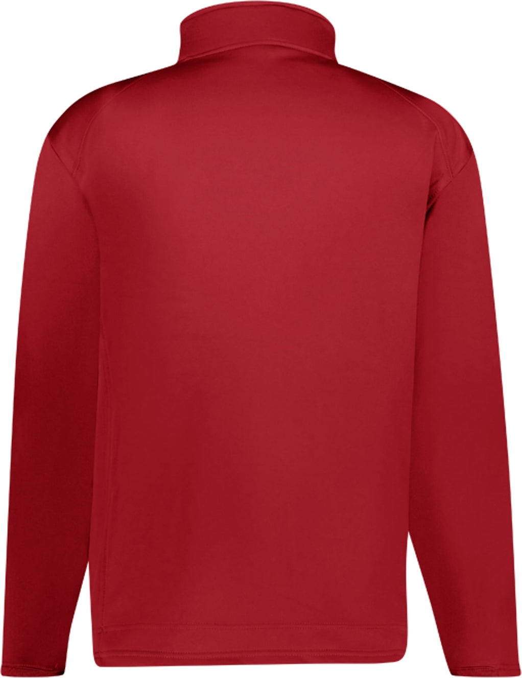 Rear View of BA RED PERFORMANCE FLEECE 1/4 ZIP PUL