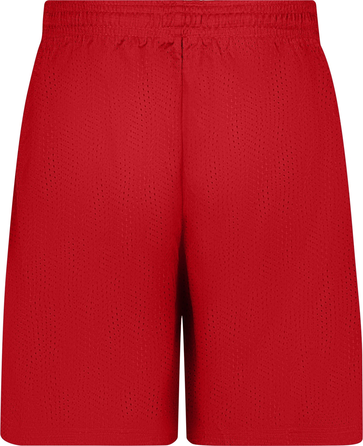 Rear View of BA RED POCKETED MESH SHORT