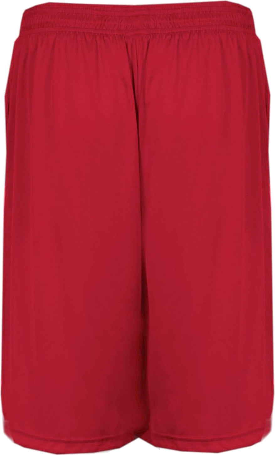 Rear View of BA RED YOUTH POCKETED SHORT