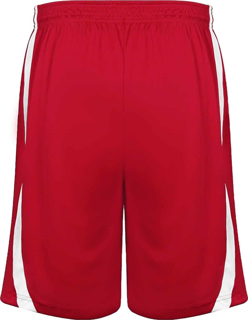 Rear View of BA RED/WHITE B-SLAM REV. YOUTH SHORT