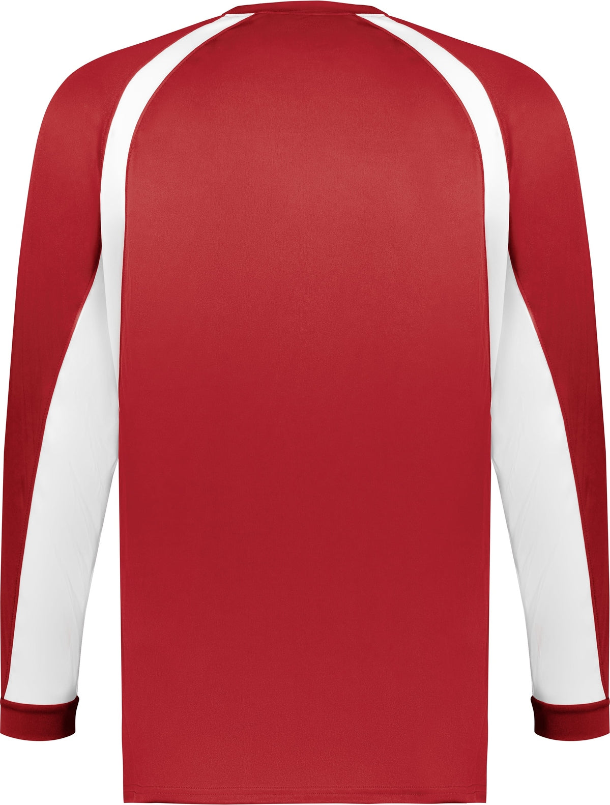 Rear View of BA RED/WHITE YOUTH HOOK L/S TEE
