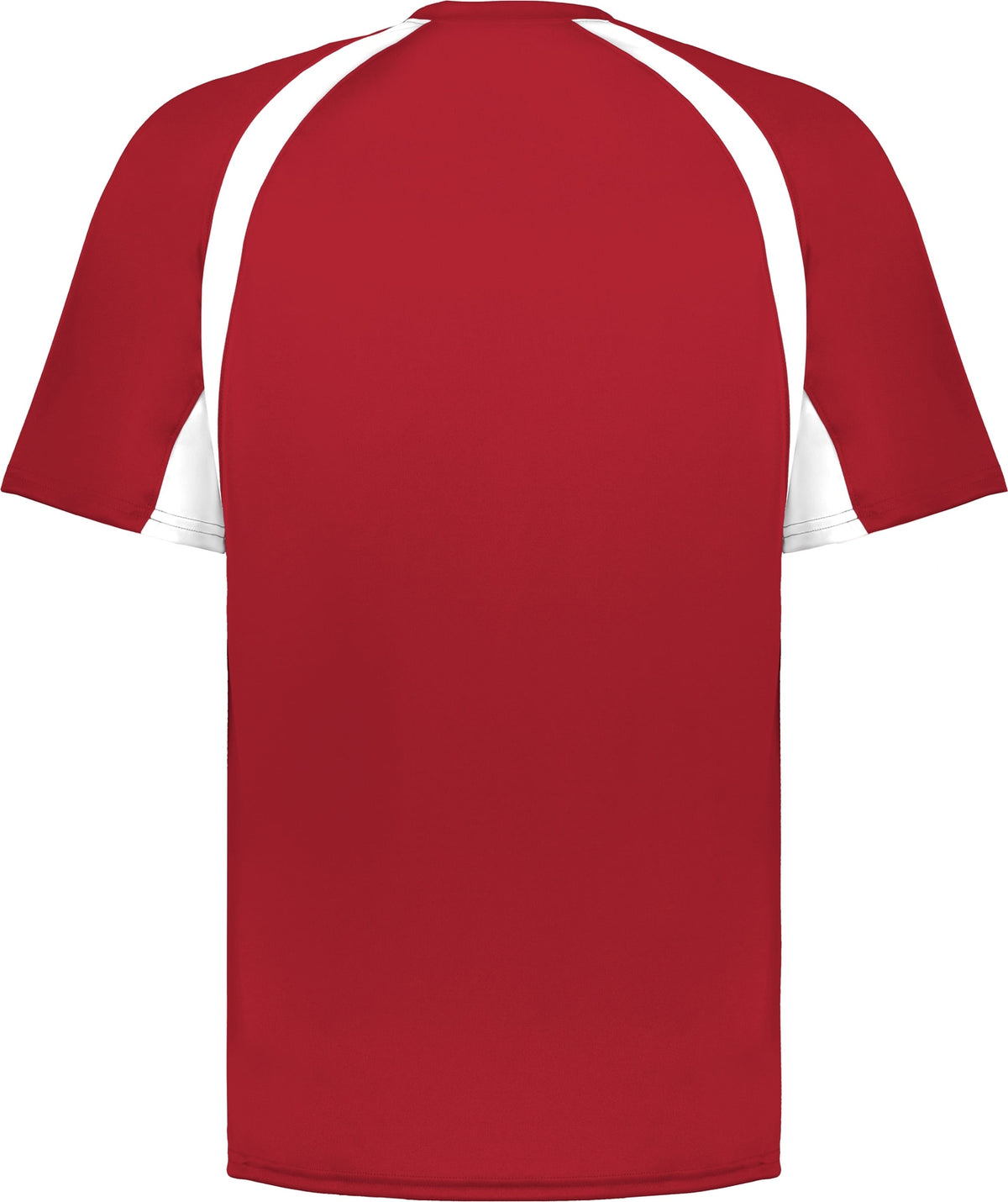 Rear View of BA RED/WHITE YOUTH HOOK TEE