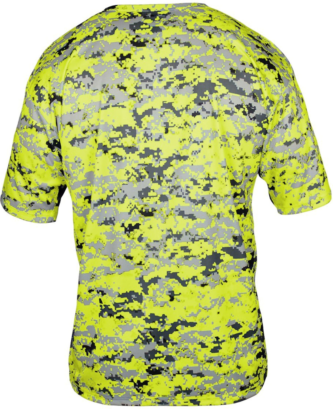Rear View of BA SAFETY YELLOW DIGITAL YOUTH DIGITAL TEE