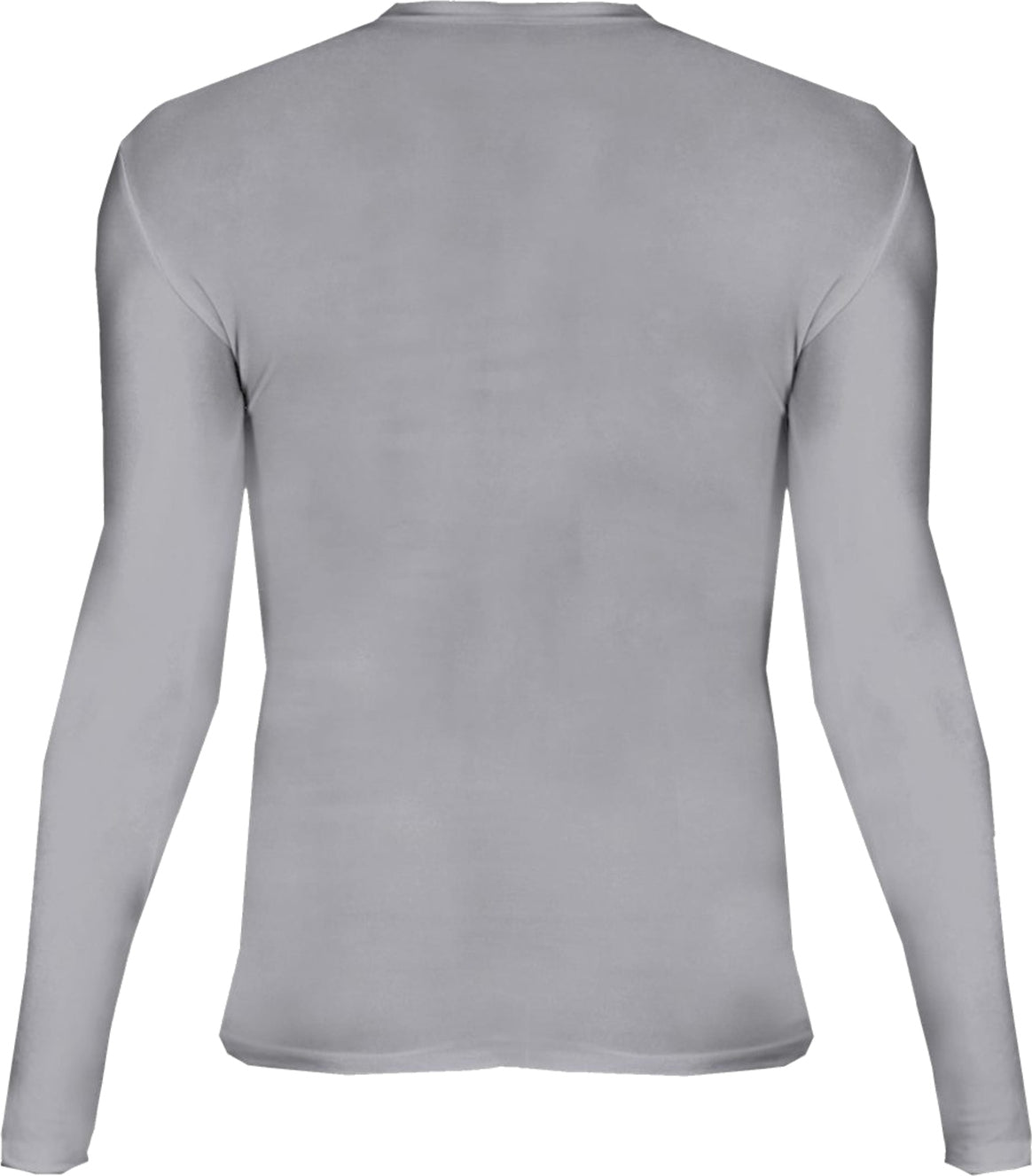 Rear View of BA SILVER PRO COMPRESSION L/S CREW