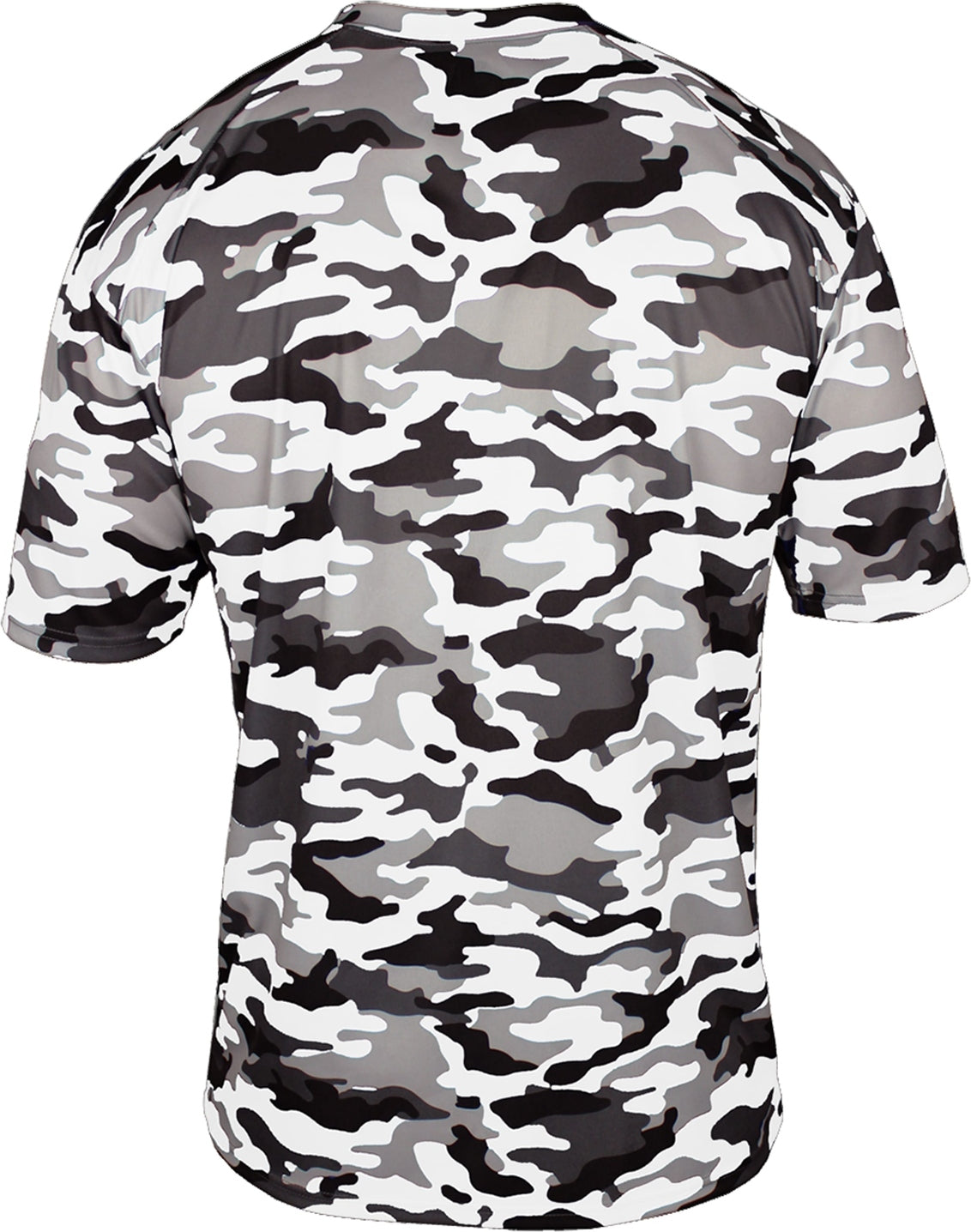 Rear View of BA WHITE CAMO YOUTH CAMO TEE