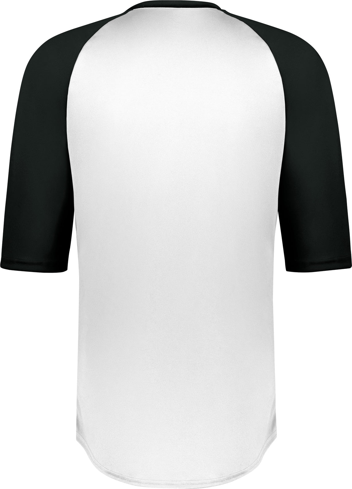 Rear View of BA WHITE/BLACK B-BASEBALL TEE