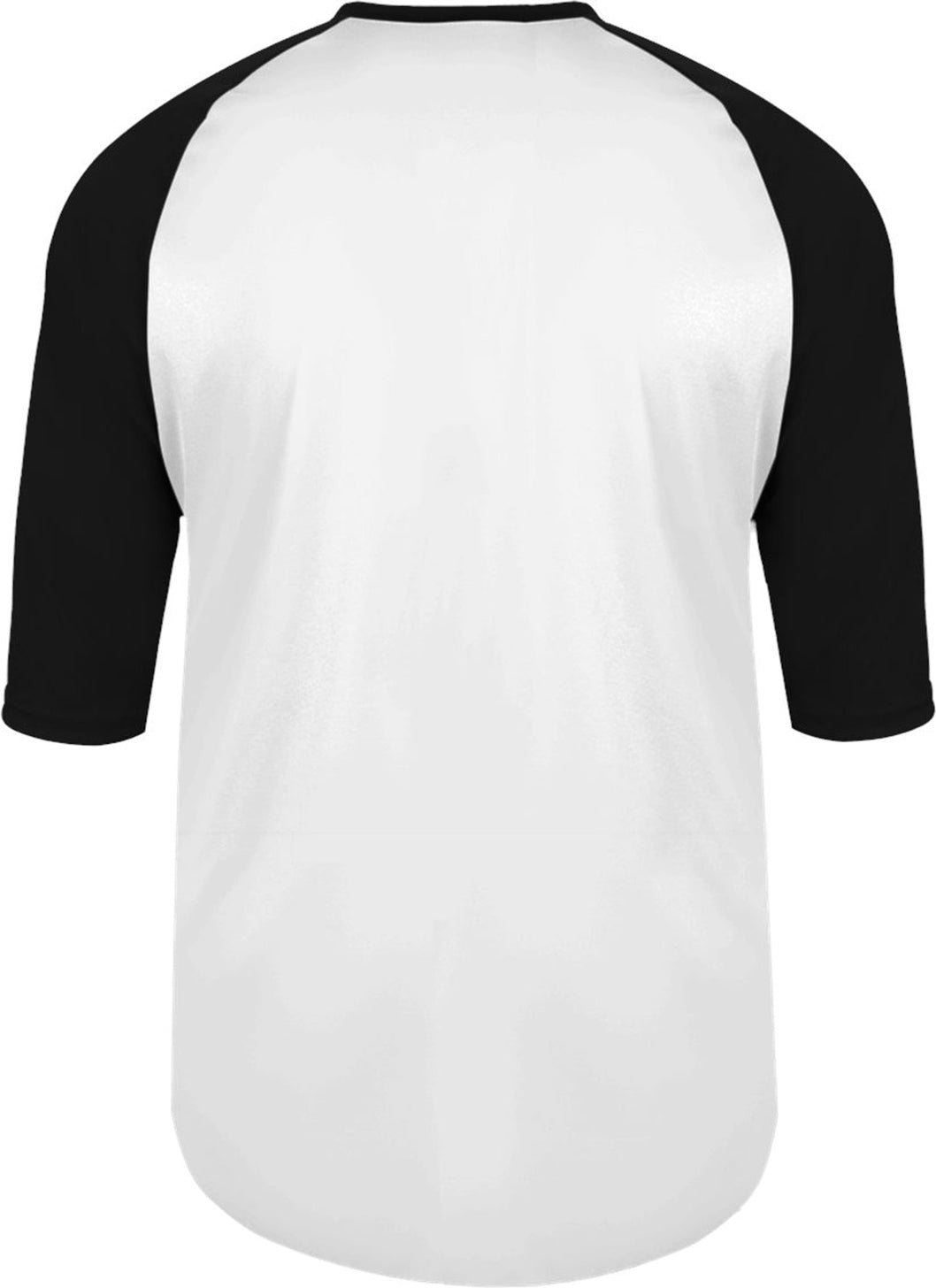 Rear View of BA WHITE/BLACK YOUTH B-BASEBALL TEE