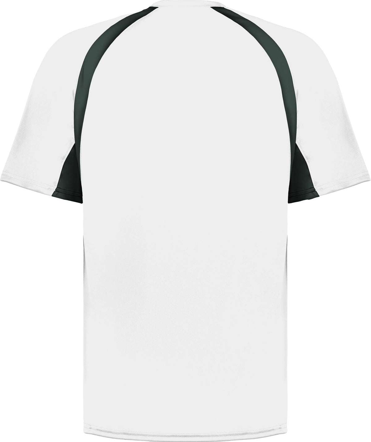 Rear View of BA WHITE/BLACK YOUTH HOOK TEE