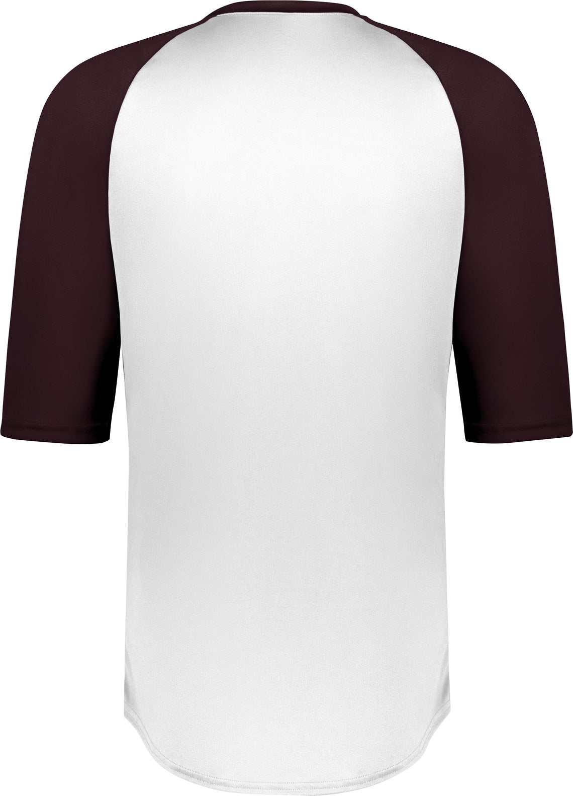 Rear View of BA WHITE/MAROON B-BASEBALL TEE
