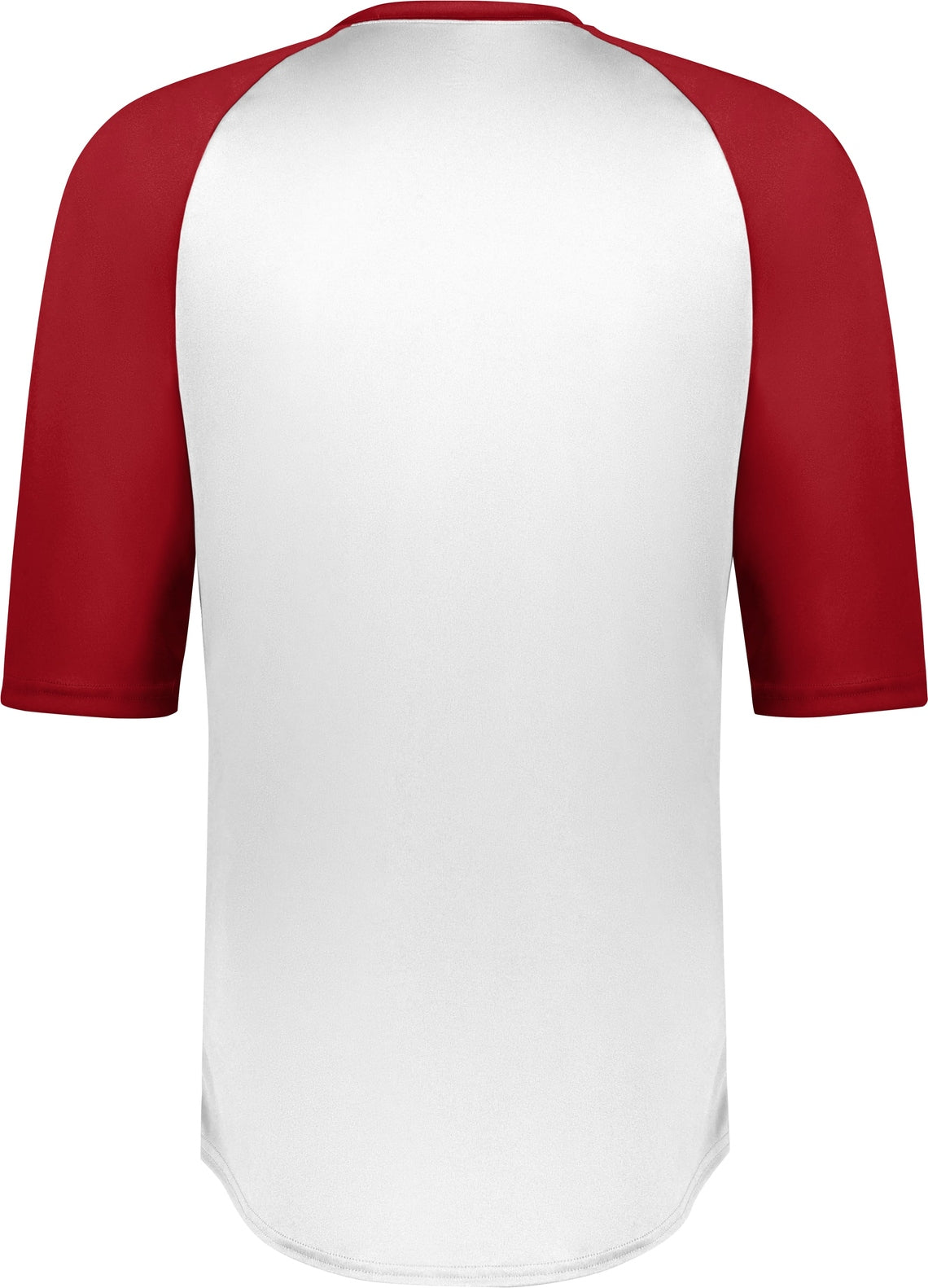 Rear View of BA WHITE/RED B-BASEBALL TEE