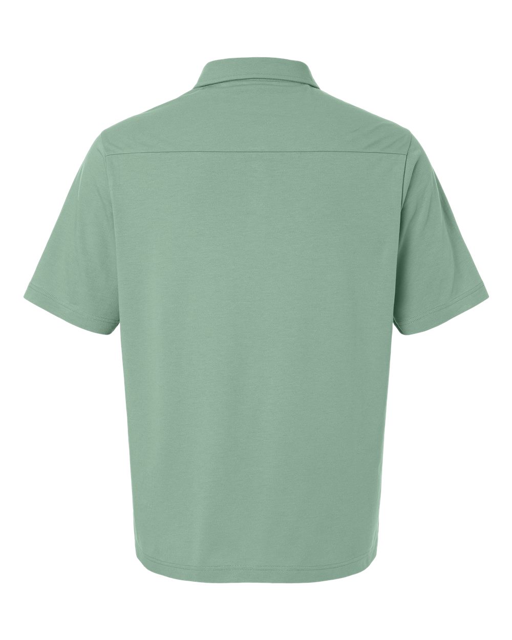 Rear View of Balsam Green Men's Seaton Pebble Textured Polo - DG102 plain