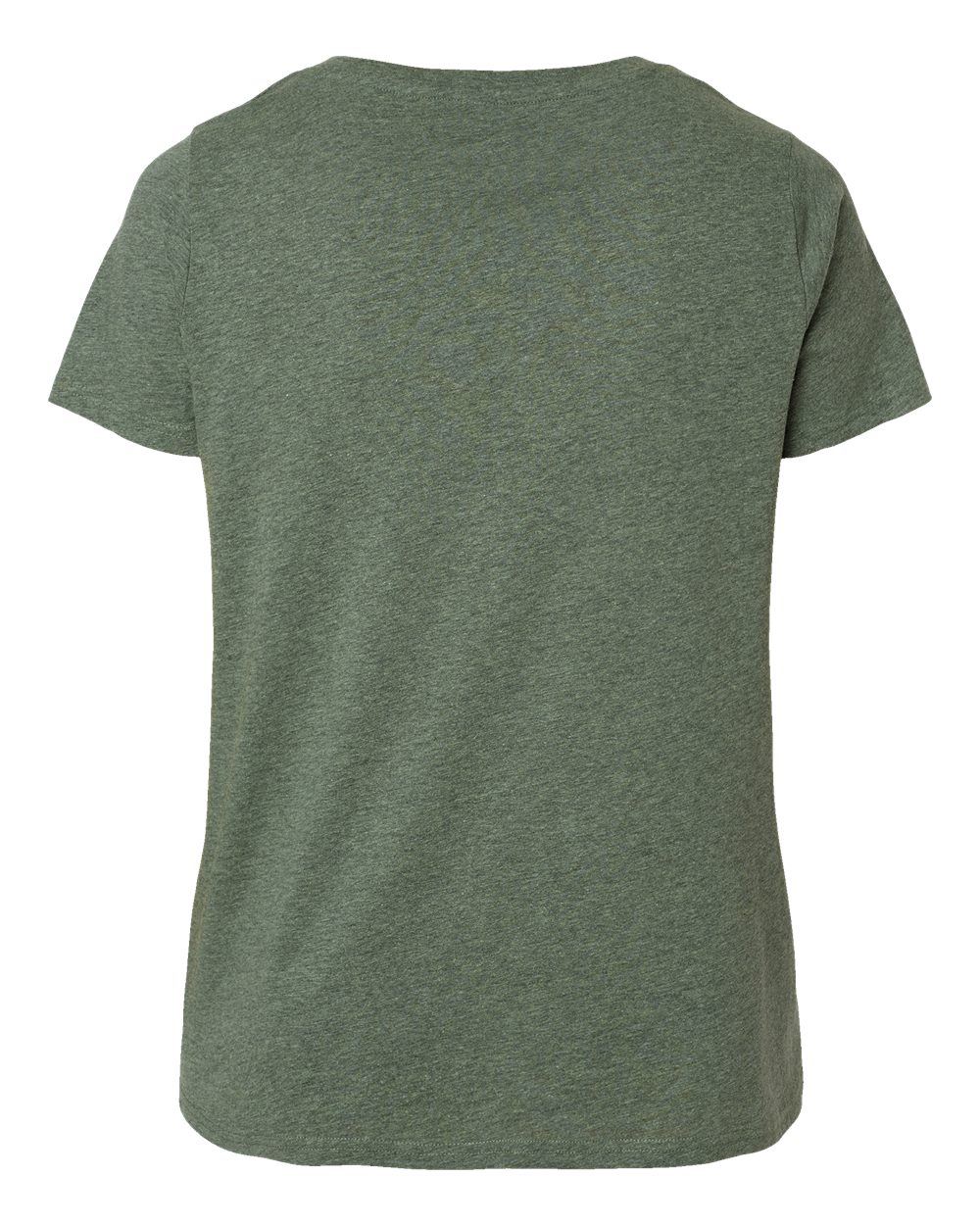 Front View of Bamboo Blackout Curvy Collection Women's Fine Jersey V-Neck Tee - 3817