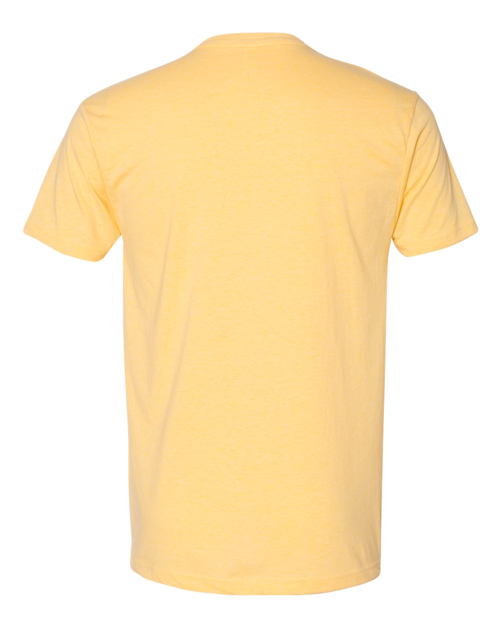 Front View of Banana Cream CVC V-Neck T-Shirt - 6240