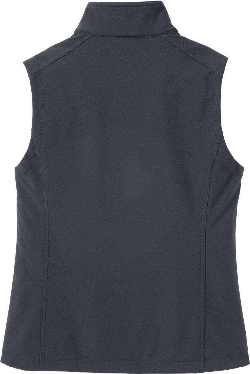Front View of Batlshp Grey Port Authority Women's Core Soft Shell Vest. L325