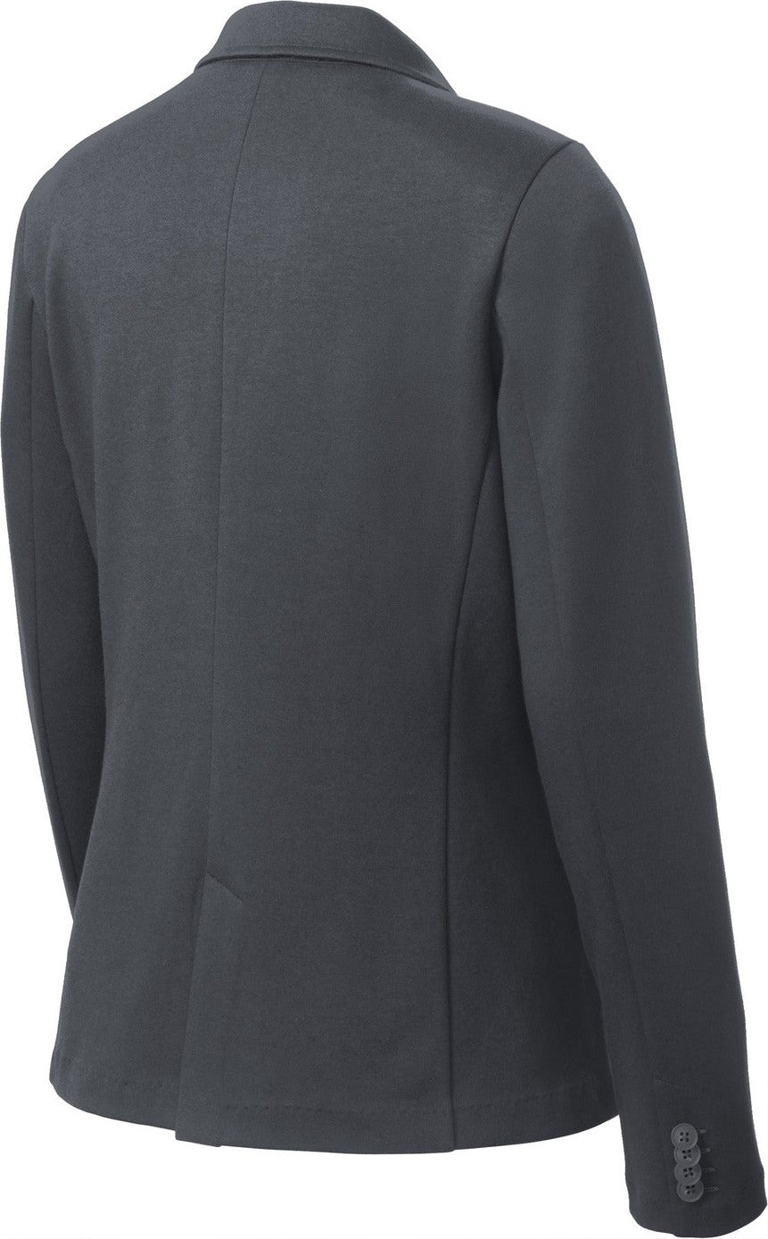 Front View of Battleship Gry Port Authority Women's Knit Blazer. LM2000