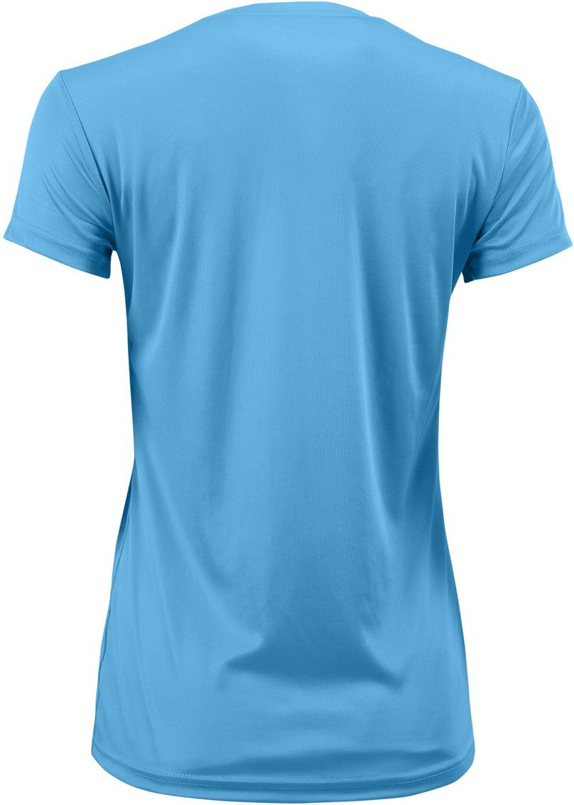 Rear View of Bimini Blue Women's Vera V-Neck T-Shirt - 203