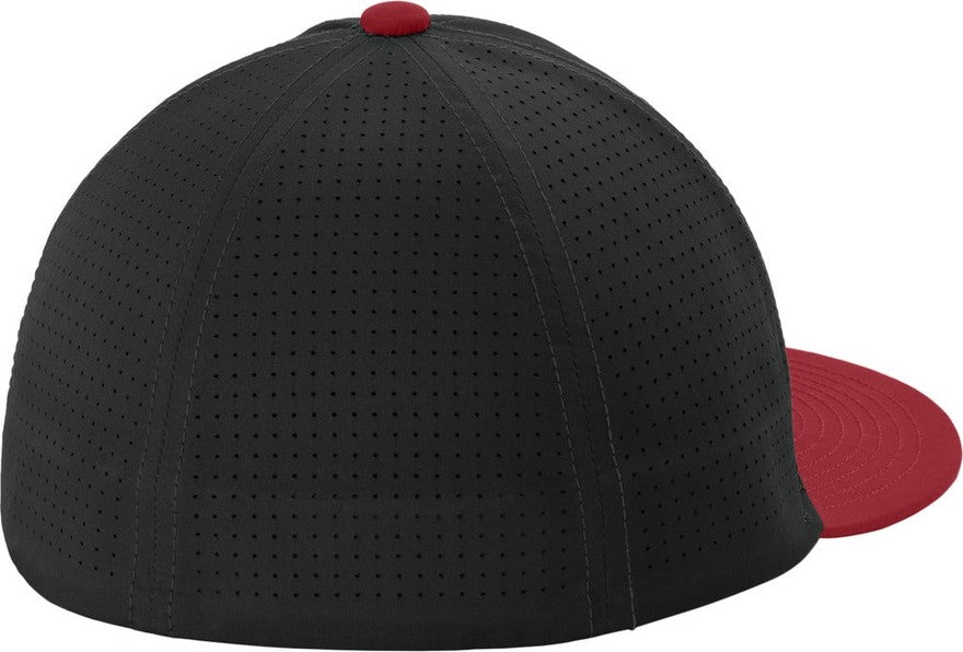 Bk/DpRd/Bk Sport-Tek Pro-Cut Stretch-Tek Cap STC64