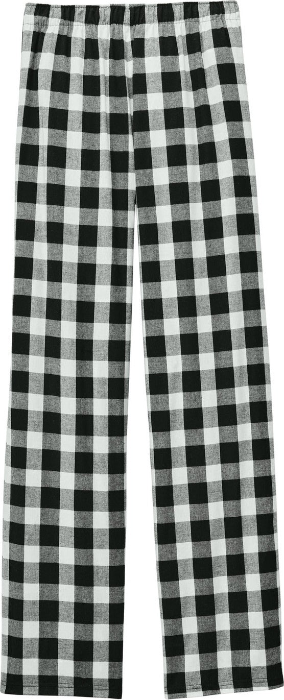 Rear View of Bk/WBfflCk District Flannel Plaid Pant. DT1800