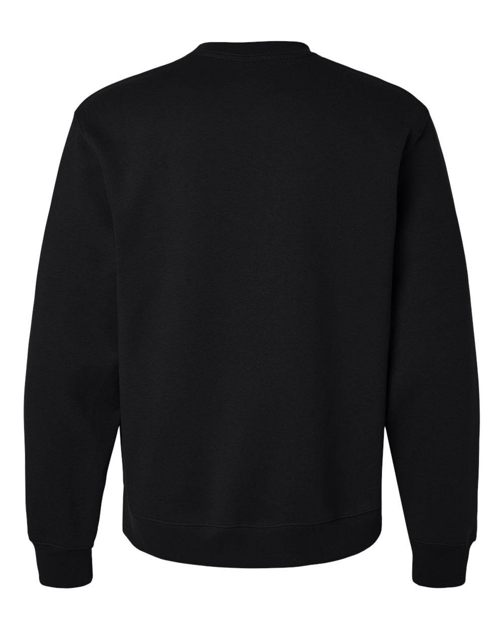 Rear View of Black 10 oz. Heavyweight Sweatshirt - 4711