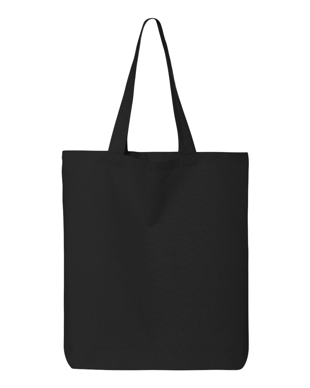 Front View of Black 12L Economical Tote - QTBG