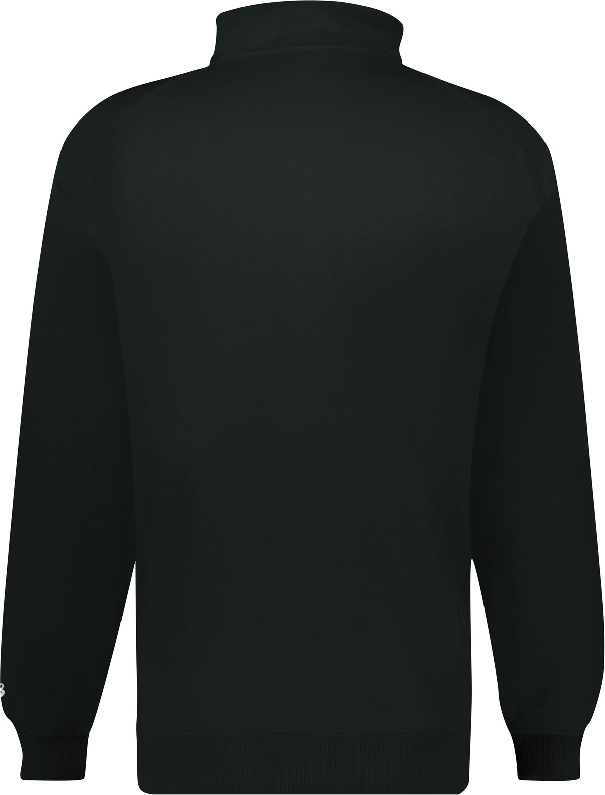 Rear View of BLACK 1/4 ZIP FLEECE PULLOVER