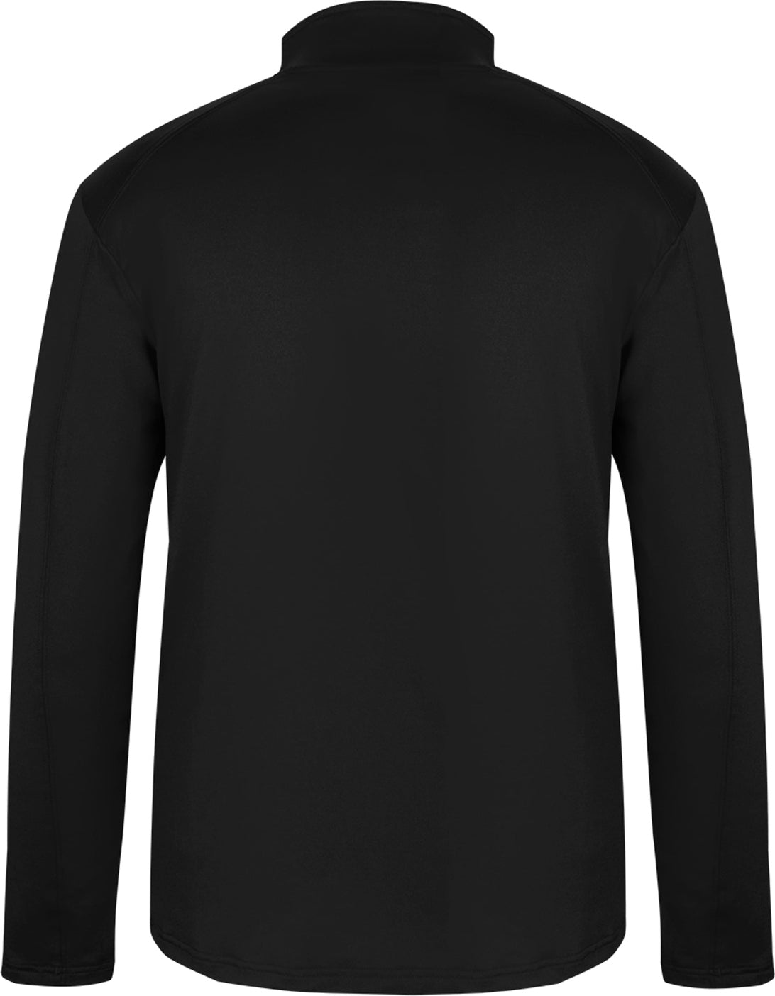 Rear View of BLACK 1/4 ZIP LIGHTWEIGHT PULLOVER