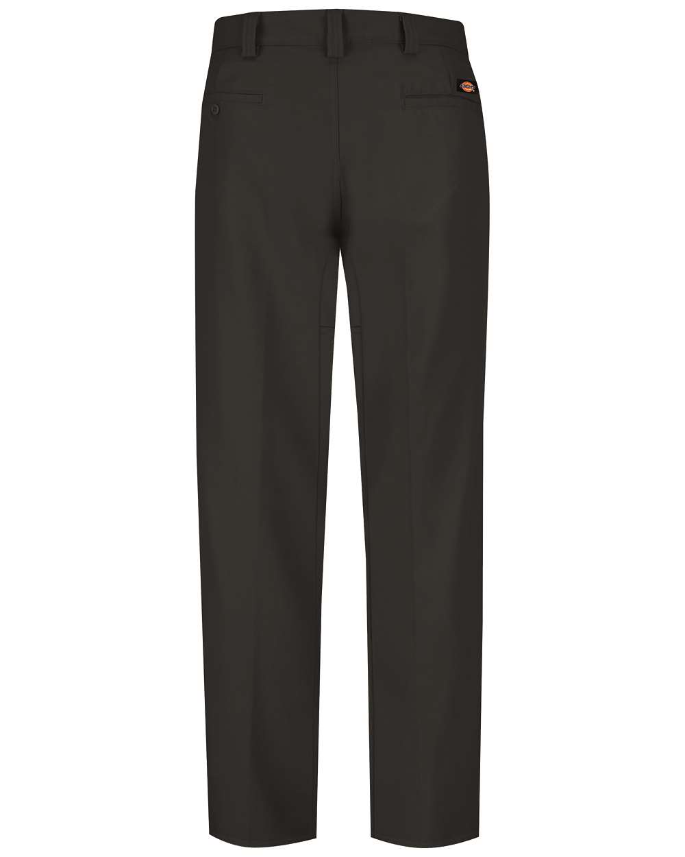 Front View of Black - 32I Plain Front Work Pants - WP70