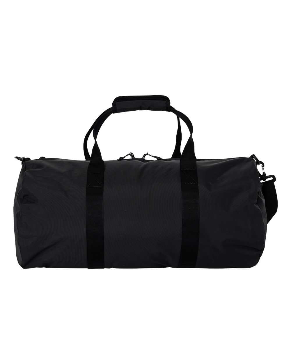 Rear View of Black 35L Weekender Duffel Bag - DUFF30RN plain