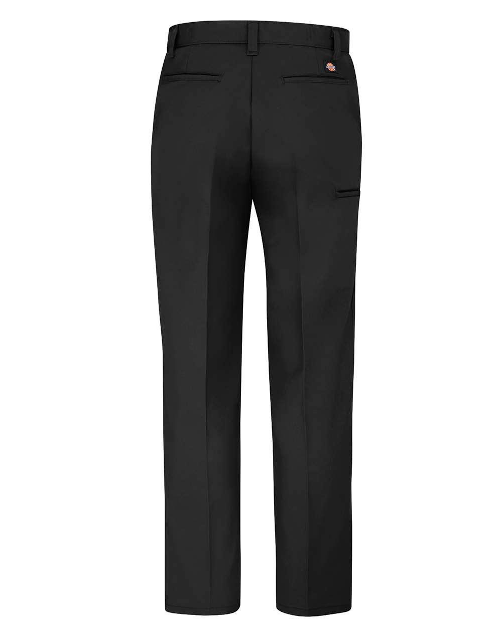 Front View of Black - 37 Unhemmed Premium Industrial Flat Front Comfort Waist Pants - Extended Sizes - LP70EXT