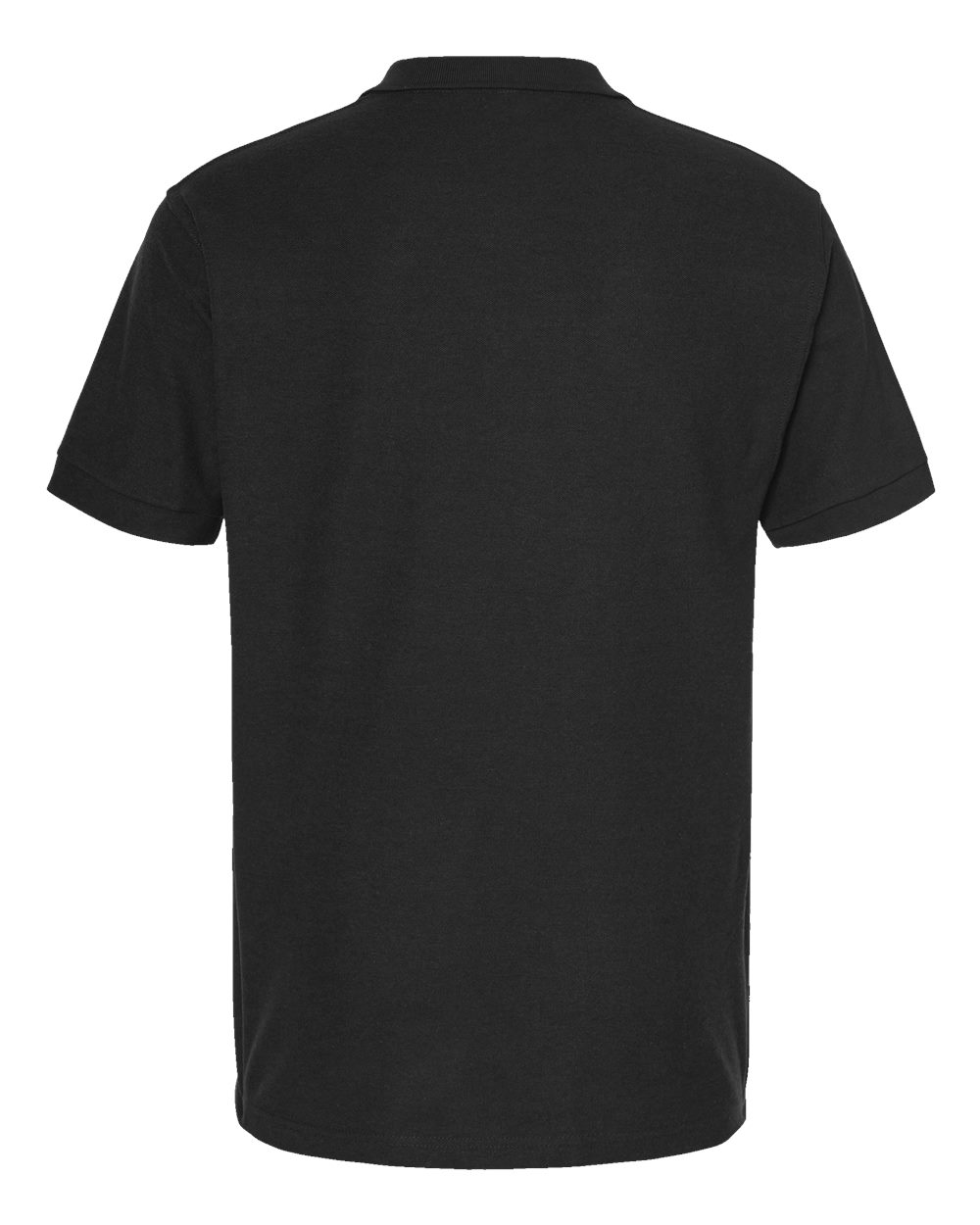Front View of Black 50/50 Sport Pique Polo - 400