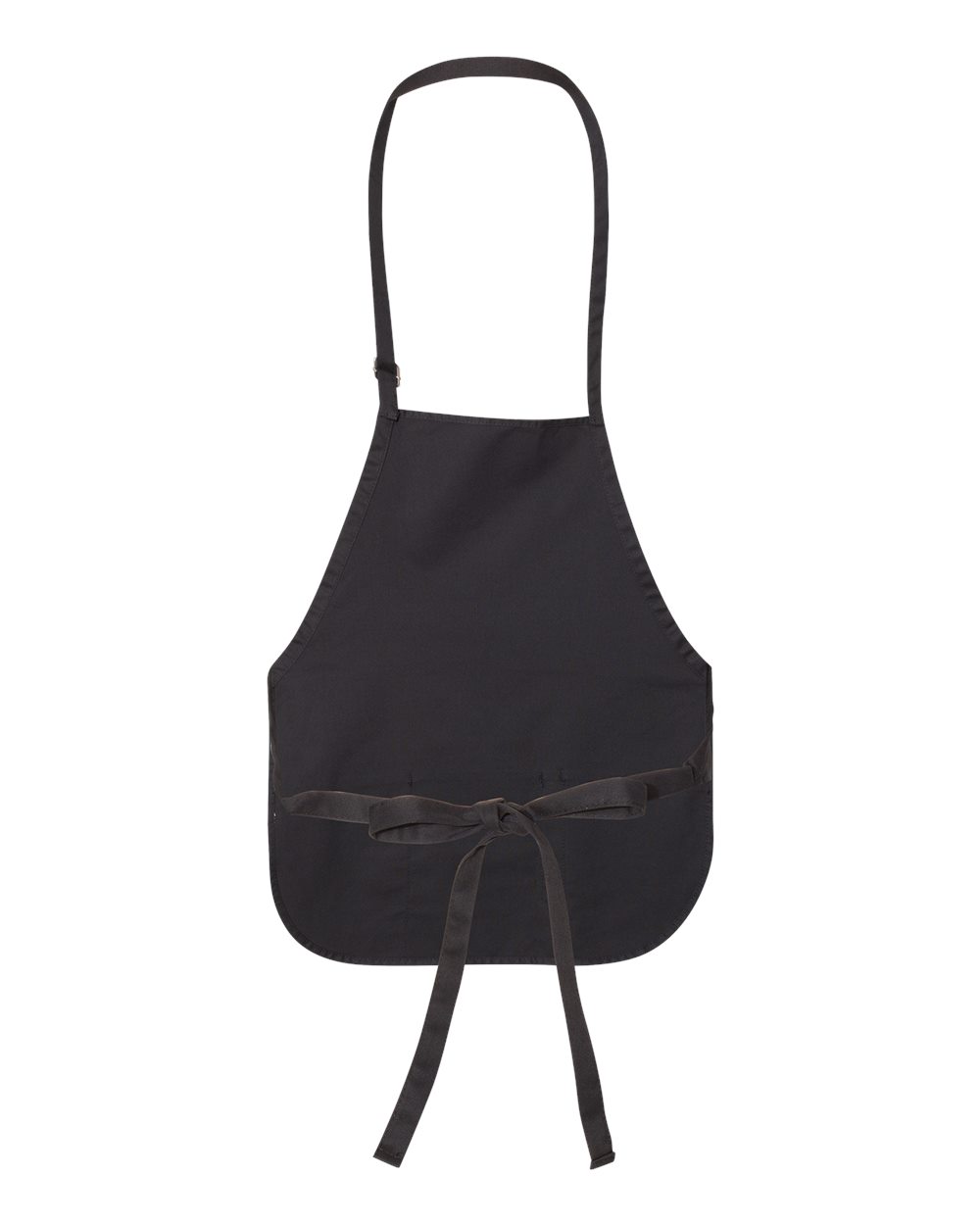 Front View of Black Adjustable Neck Strap Apron - 5507
