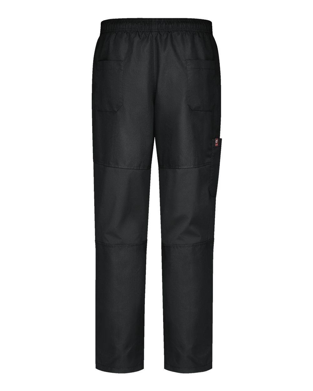Front View of Black Airflow Chef Pants with Back Panels - 0P2M