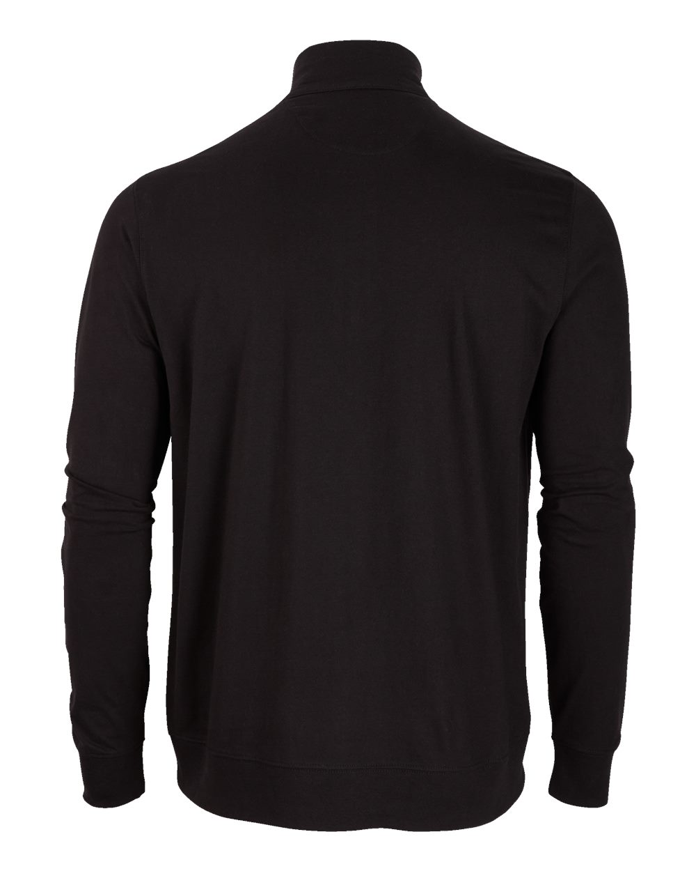 Front View of Black Alumni Quarter-Zip Pullover - BM5205