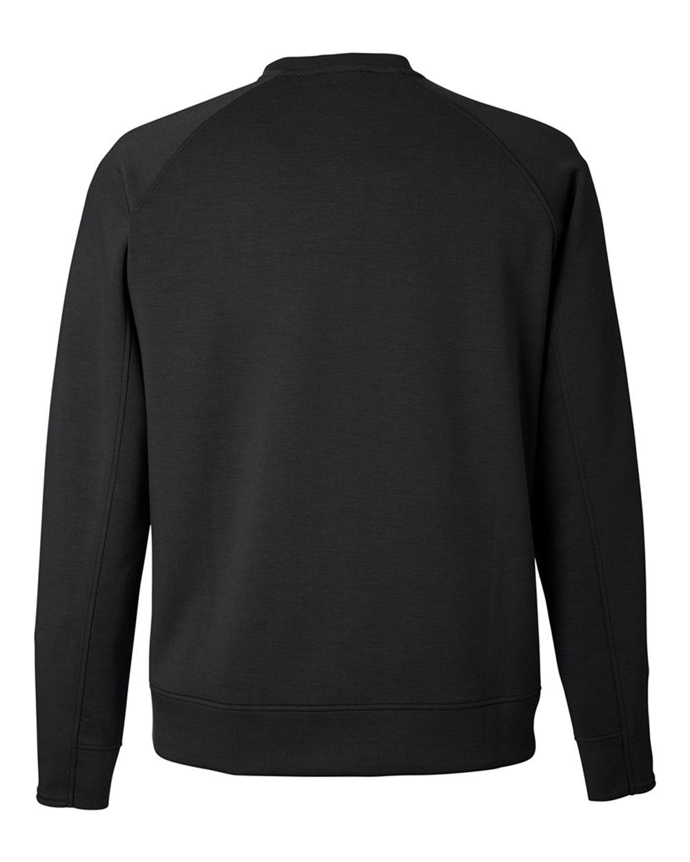 Front View of Black Apex Fleece Crewneck Sweatshirt - 8752