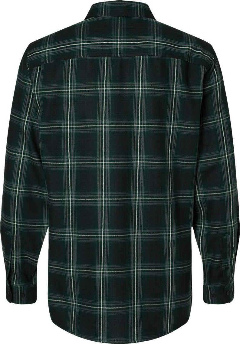 Front View of Black/ Army Perfect Flannel Work Shirt - 8220