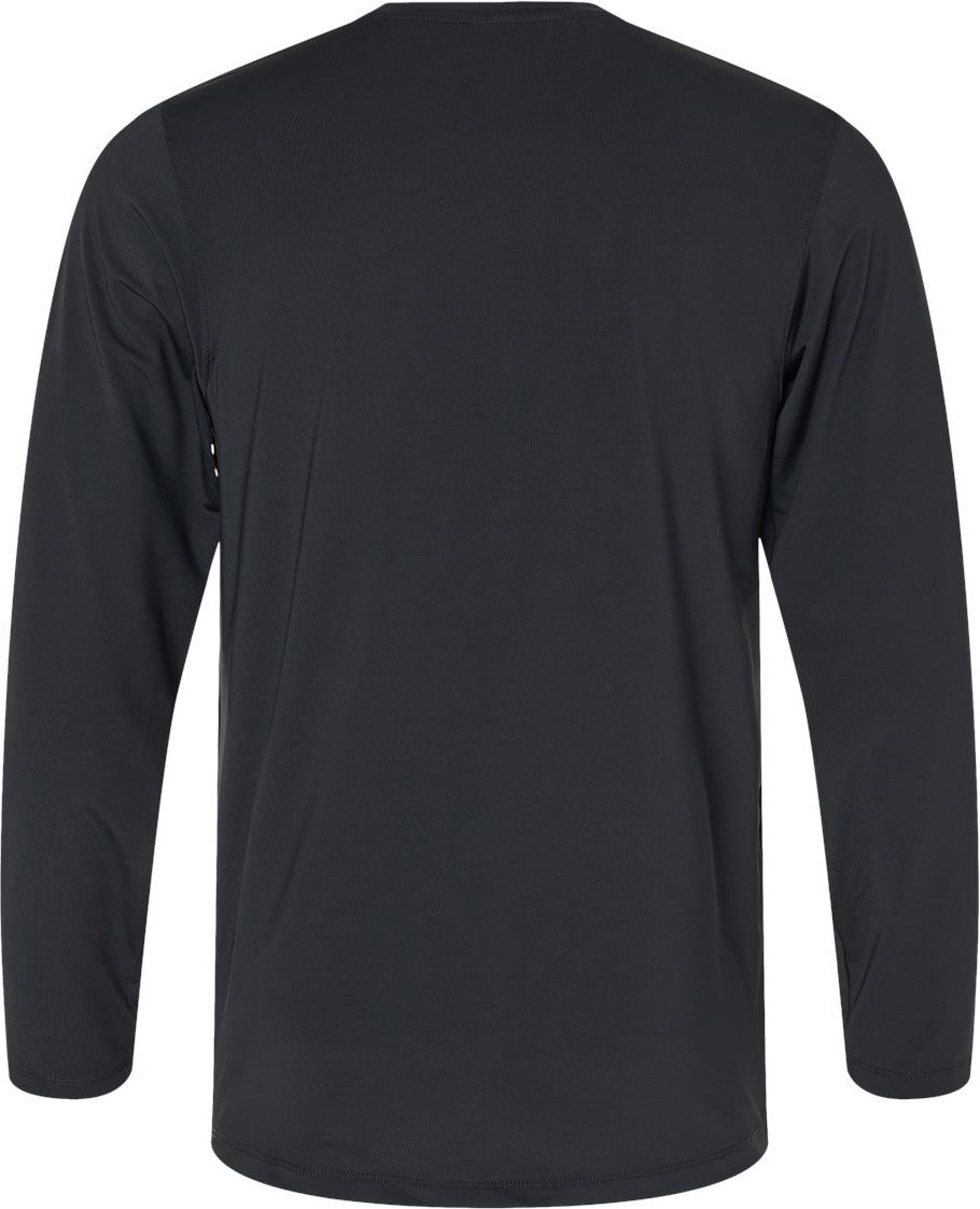 Rear View of Black Aruba Extreme Performance Long Sleeve T-Shirt - 222