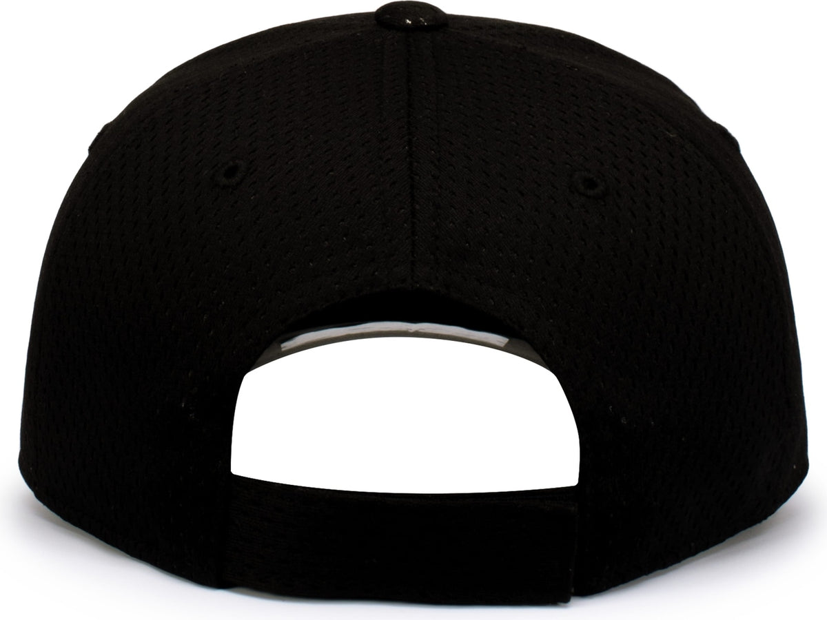Rear View of BLACK ATHLETIC MESH CAP